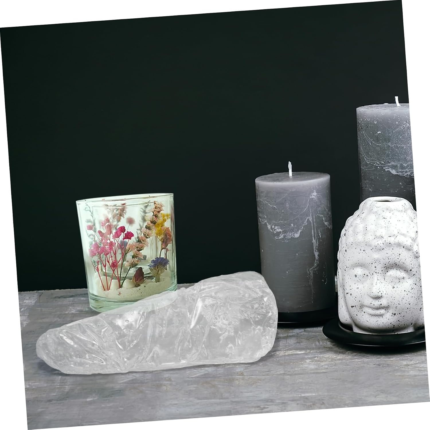 ULDIGI DIY Candle Making Gel Wax Unique Crystal Appearance Material Soft Malleable Texture for Decorations Ambiance Lighting