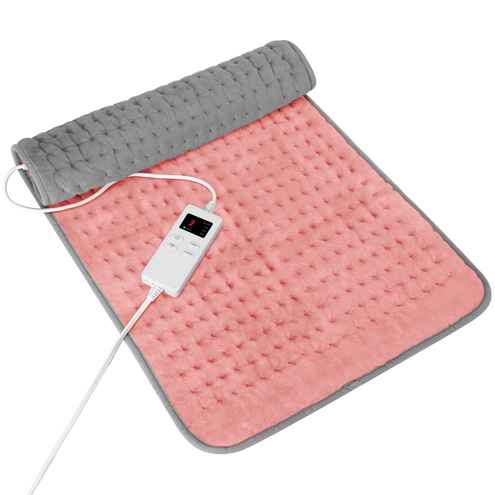 vilicert Heating Pad, Red Pink 12x24 inches