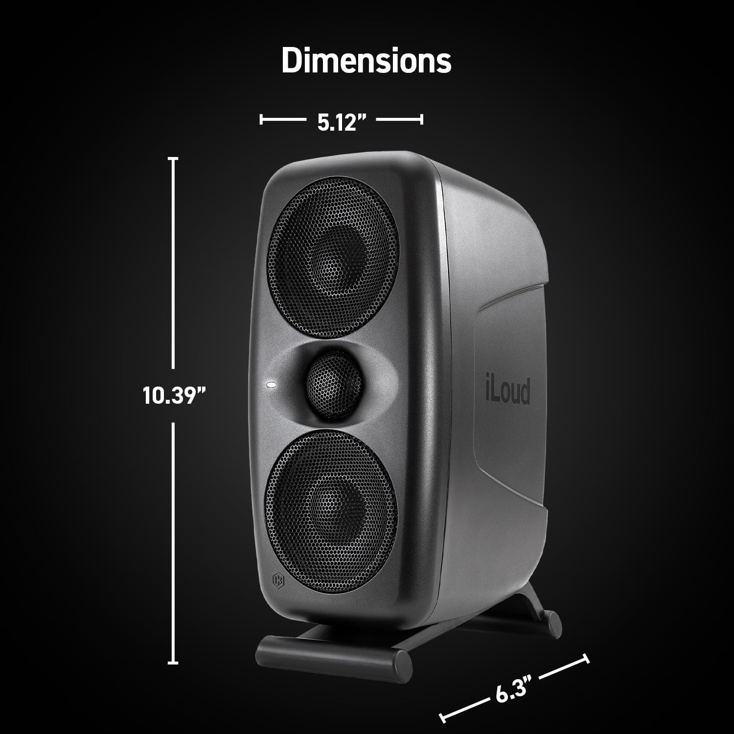 IK Multimedia iLoud MTM MKII - Paire de moniteurs de studio compacts haut de gamme de nouvelle génération avec correction ARC intégrée, émulation de haut-parleur, 100W. Micro ARC inclus. Noir