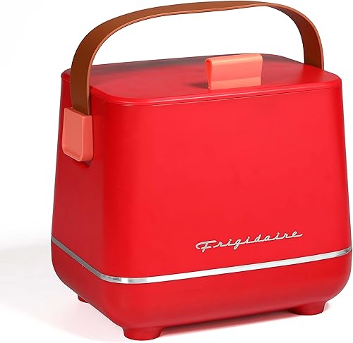 Frigidaire - Mini refrigerador personal portátil de 6 latas con pared y toma de coche Enfriador aislado para bebidas y alimentos para dormitorio,