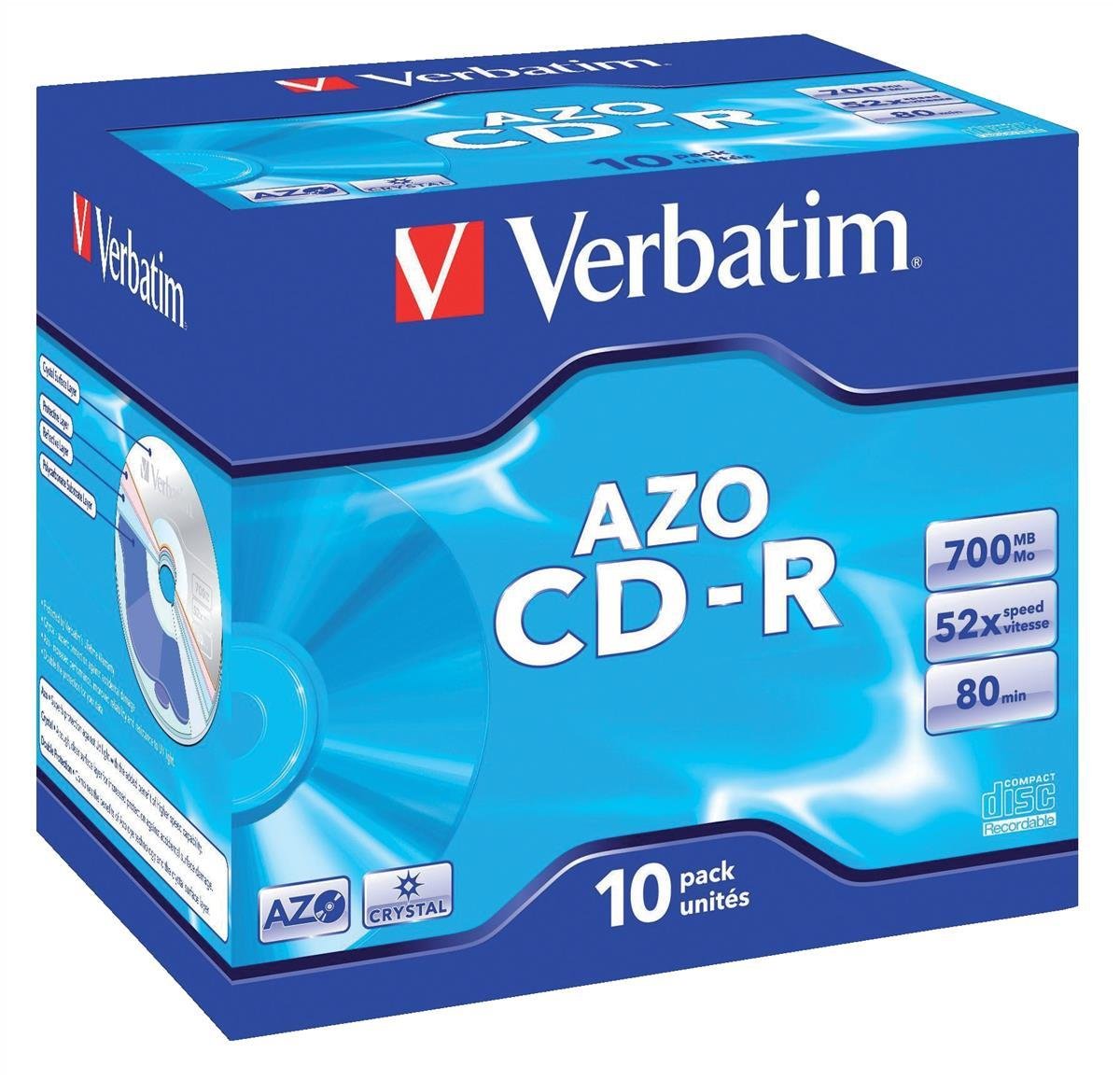 Verbatim CDR80 Case Cristal Surf Color Cristal 43327