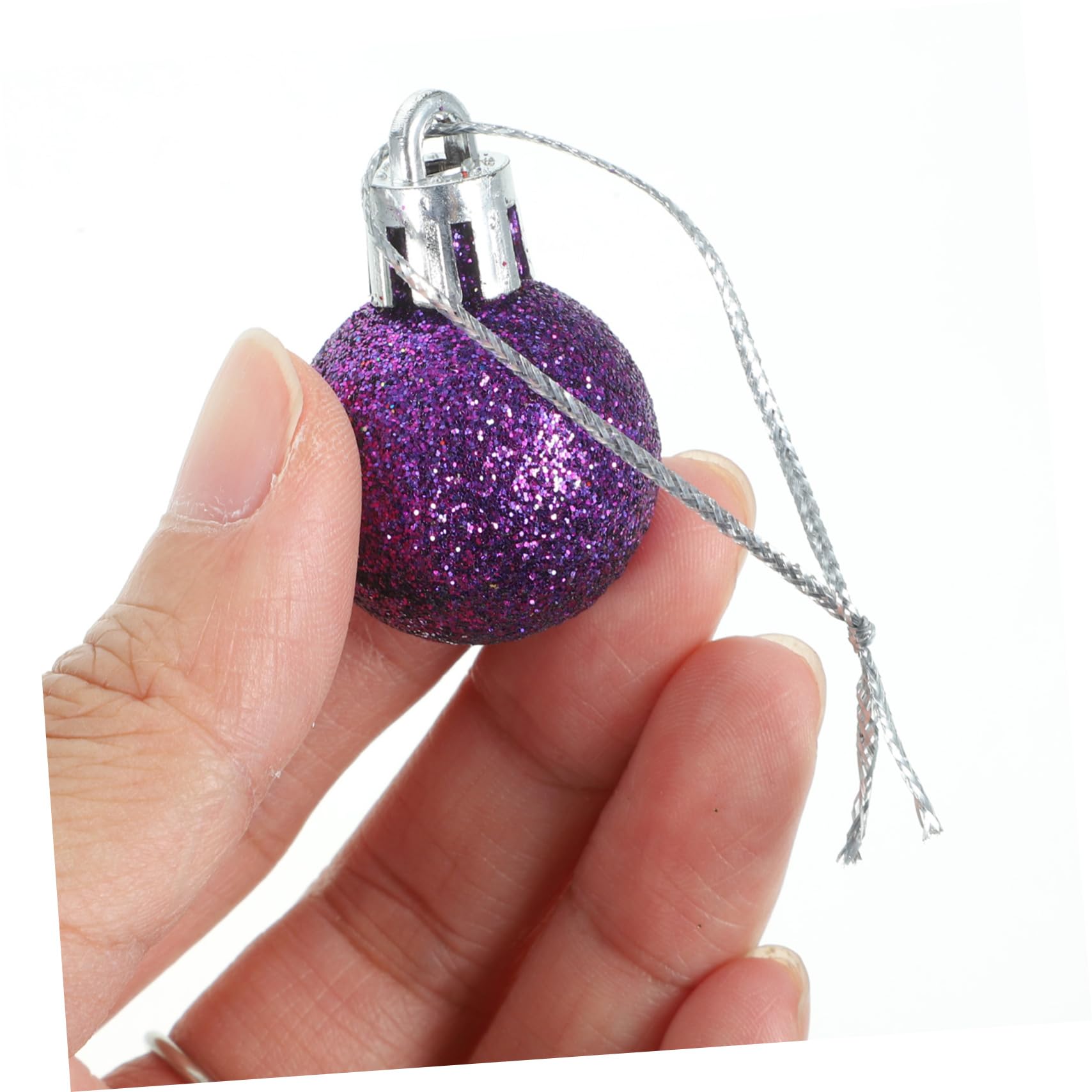 80 Boules De Noël Multicolores à Paillettes - Mini Décorations Suspendues Pour Sapin, Maison, Fêtes - Lot économique - 7