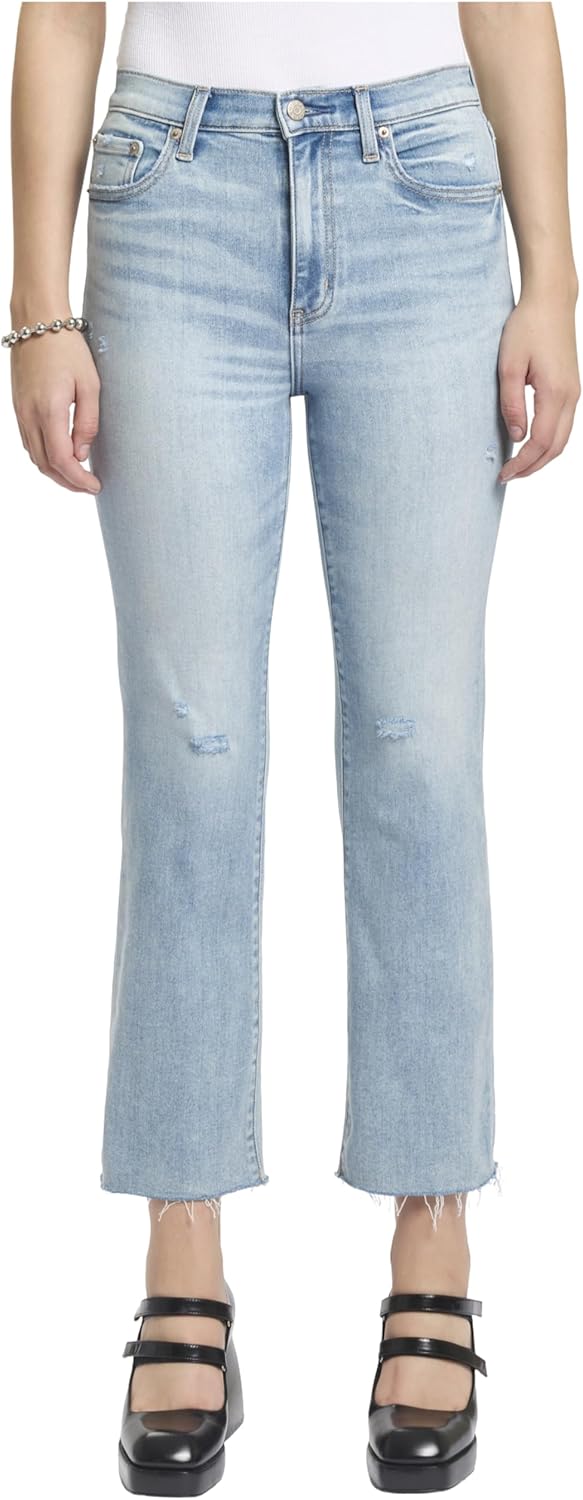 DAZE Women's Shy Girl Crop Flare Jeans