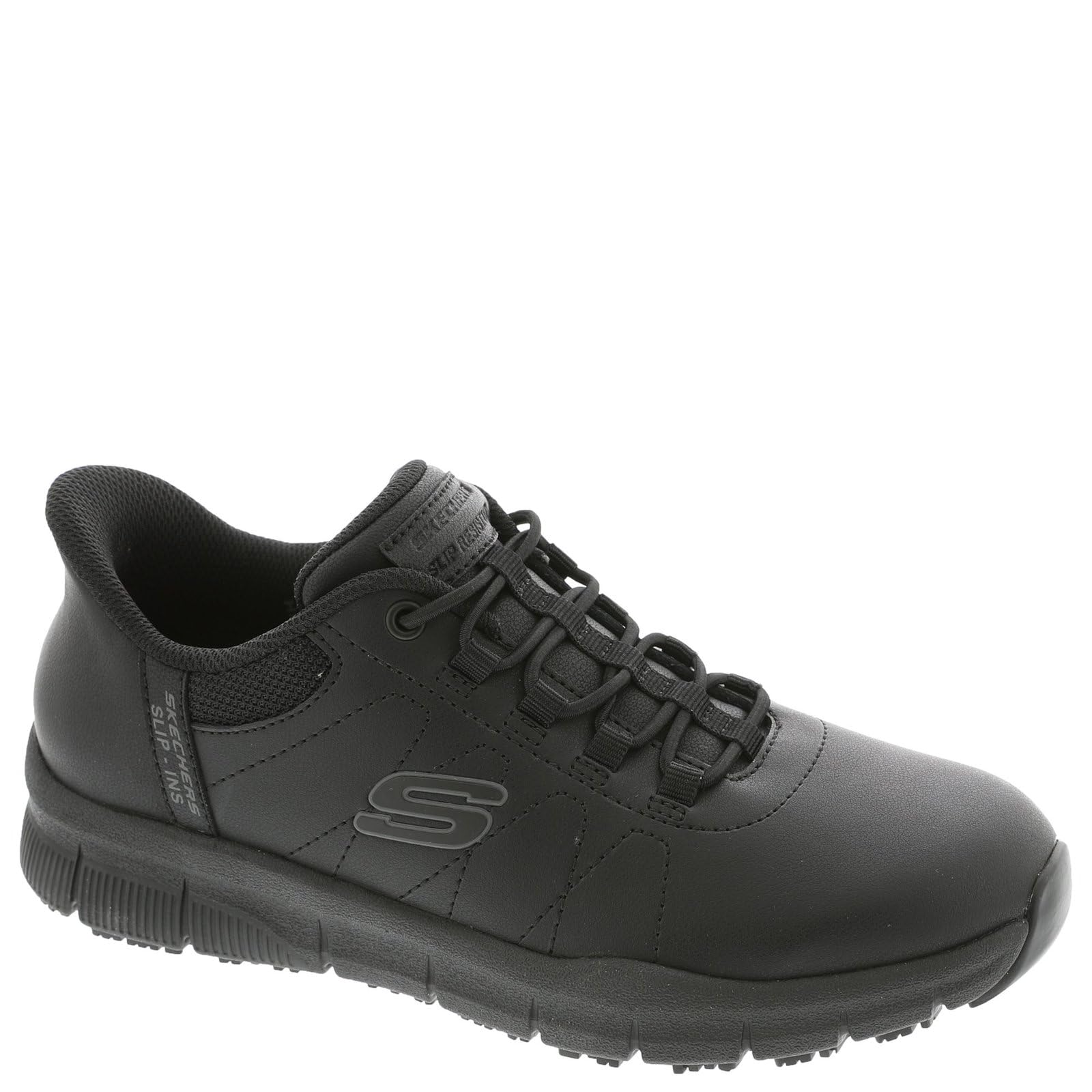 skechers Women's Women's Work Hands Free Slip Ins Nampa- Cottonbud Bungee Athletic Sr, Black, 8.5 Wide-picture-24