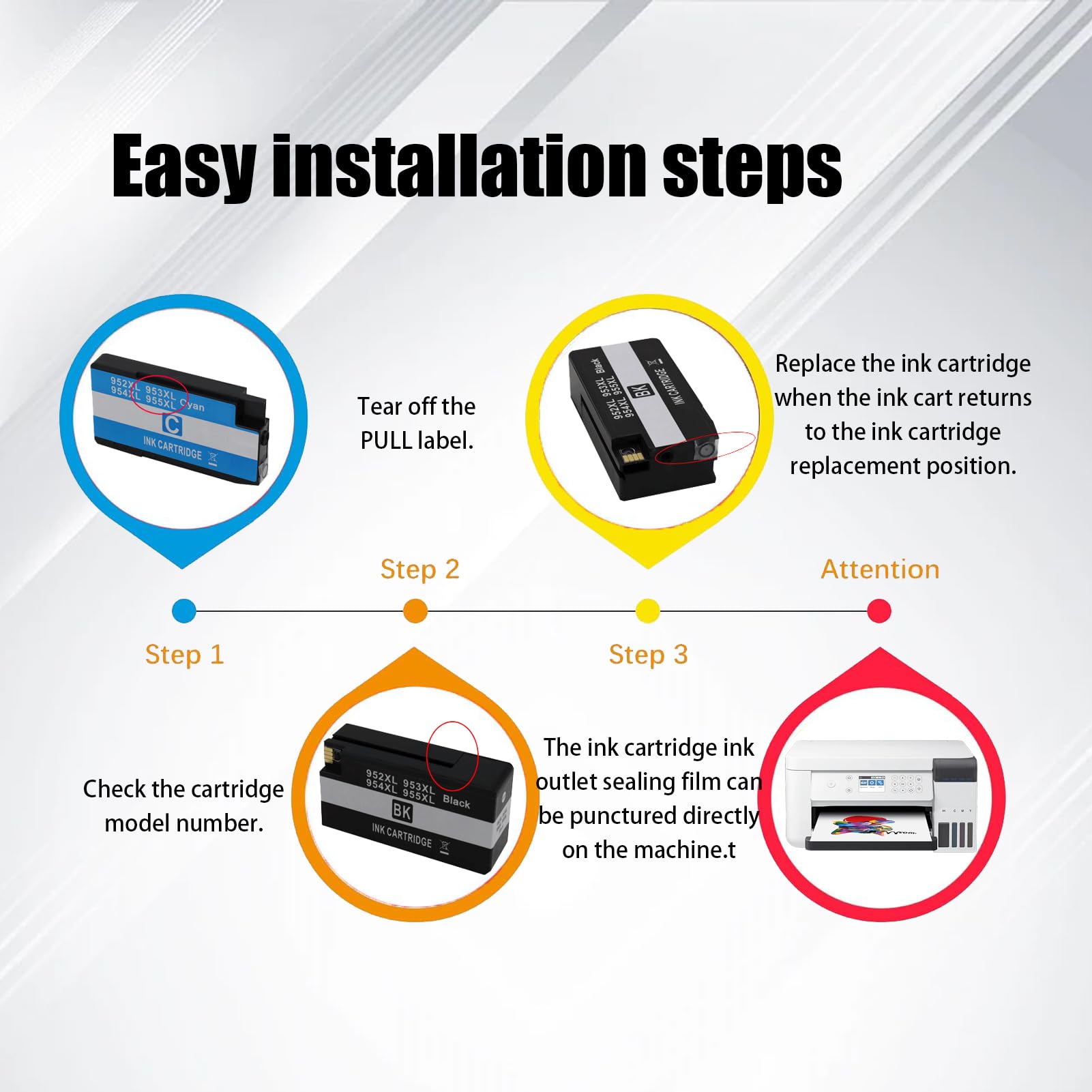 Amazon.com: RIOMAN 953 953XL Ink Cartridges High Yield Combo Pack