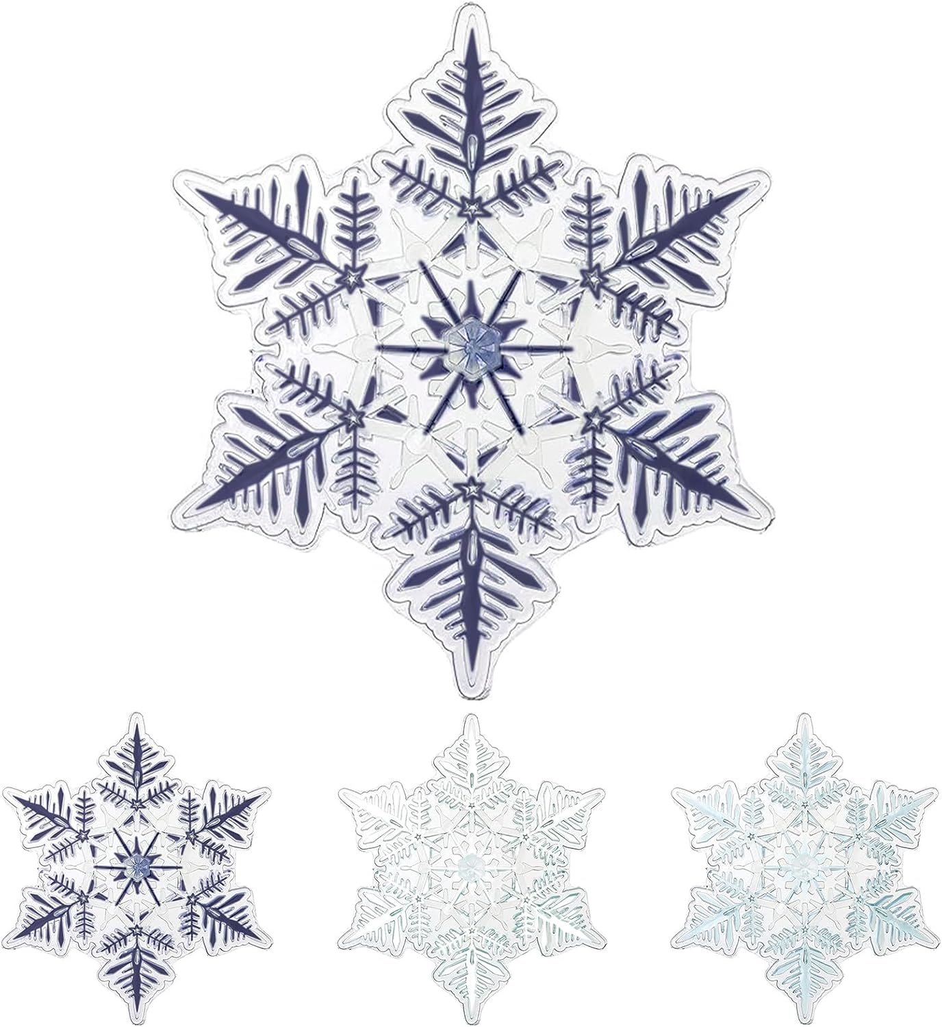 Snowboard Stomp Pad, Snowflake Stomp Pad Snowboarding Clear, 3D Snowboard Grip Stomp Pad with Strong Adsorption Force and Friction, Multi-Color Option