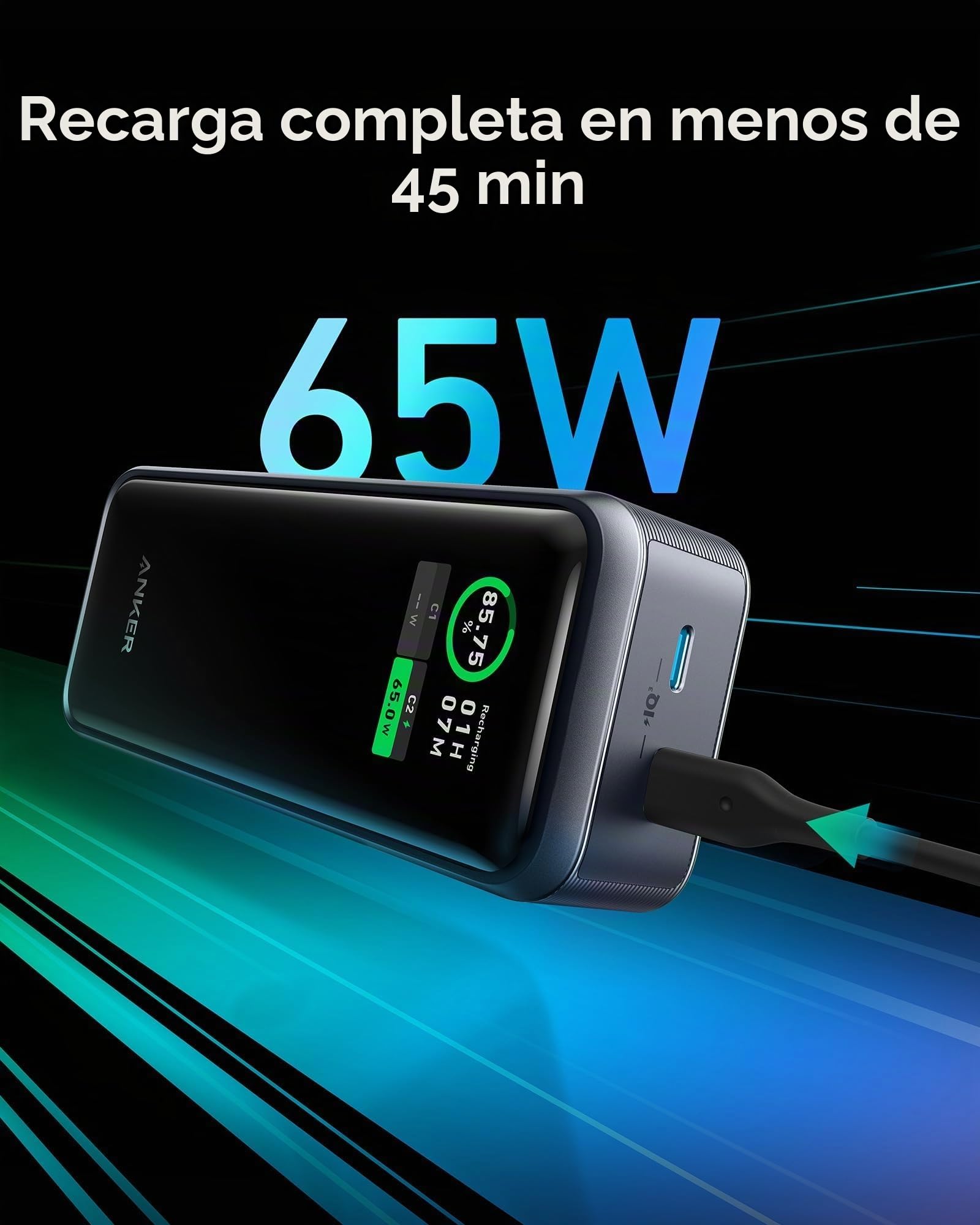 ブ*E様 ANKER Prime Power Bank 12000mAh 130 Anker Prime Power Bank, cargador portátil de 2 puertos de 12.000