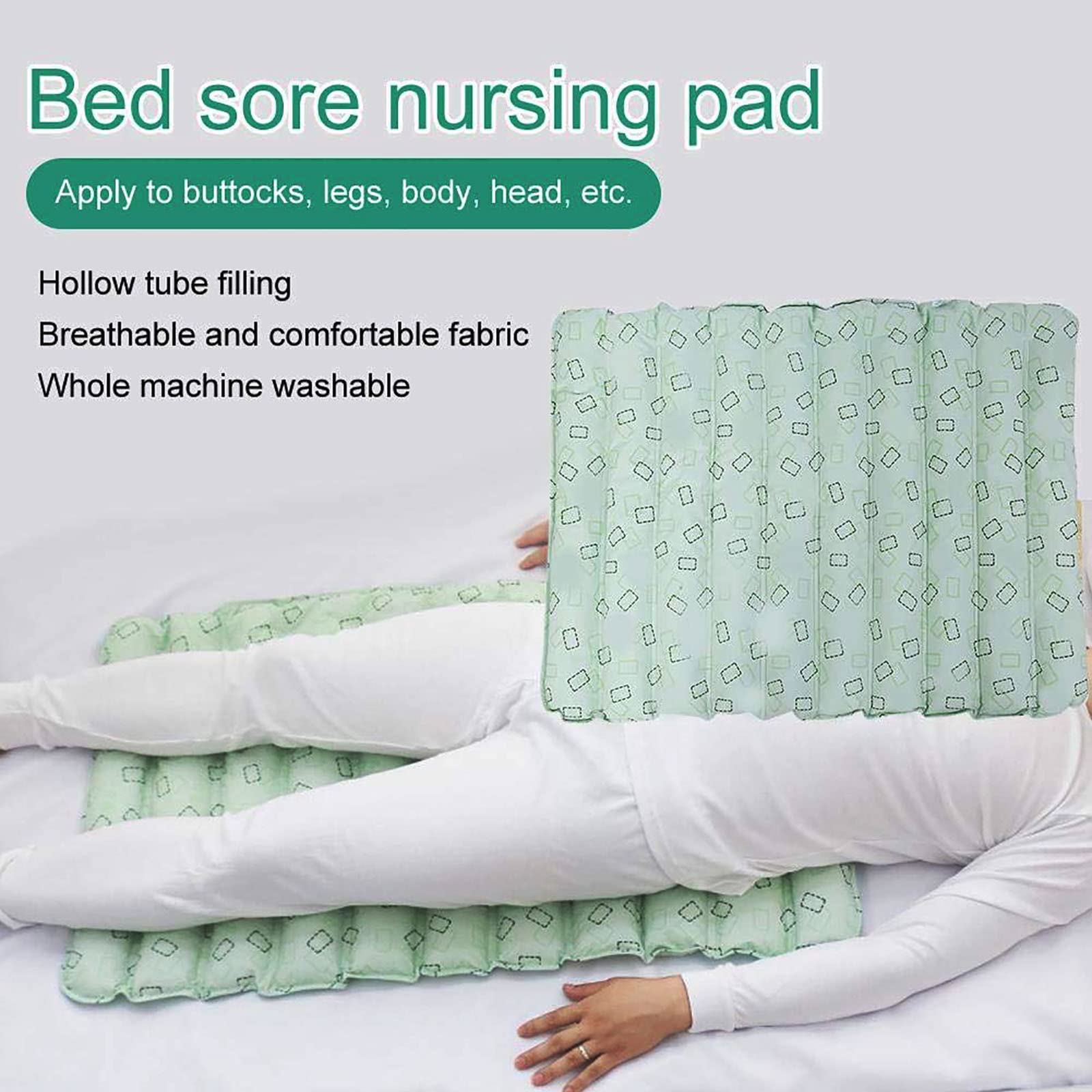 Cojín antiescaras, Cojín antiescaras Lavable a máquina Prevención Antiescaras Transpirable Ancianos para Almohadas Decorativas Paciente acostado en la Cama (Tamaño: 52 * 47 cm) (52 * 47 cm)