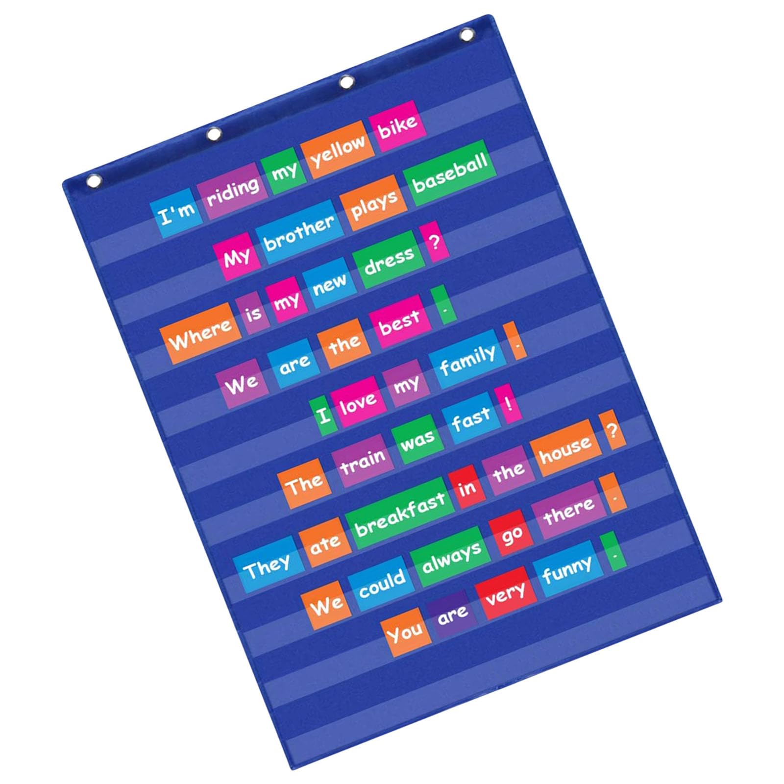 NVOQILIN Standard Pocket Charts Clear 10 Pocket Charts Interactive and Versatile School Supplies for Classroom Standard Wall Hanging