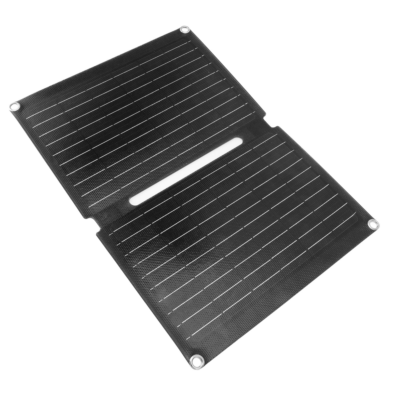 Caricatore da pannello solare da 40 W, portatile e leggero, doppia uscita USB, per campeggio e attività all'aperto, design monocristallino in silicone a 2 pieghe