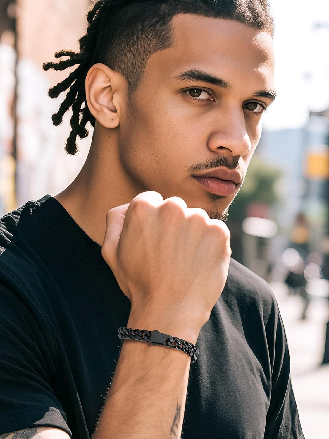 Richsteel 5/7/9/12mm Wide Miami Cuban Link Chain Bracelet for Men Women,Stainless Steel/Gold/Black Plated,7.4/8.2/9 Inch Length,Hip Hop Urban Street-wear Jewelry(Gift Wrapped) - Image 2