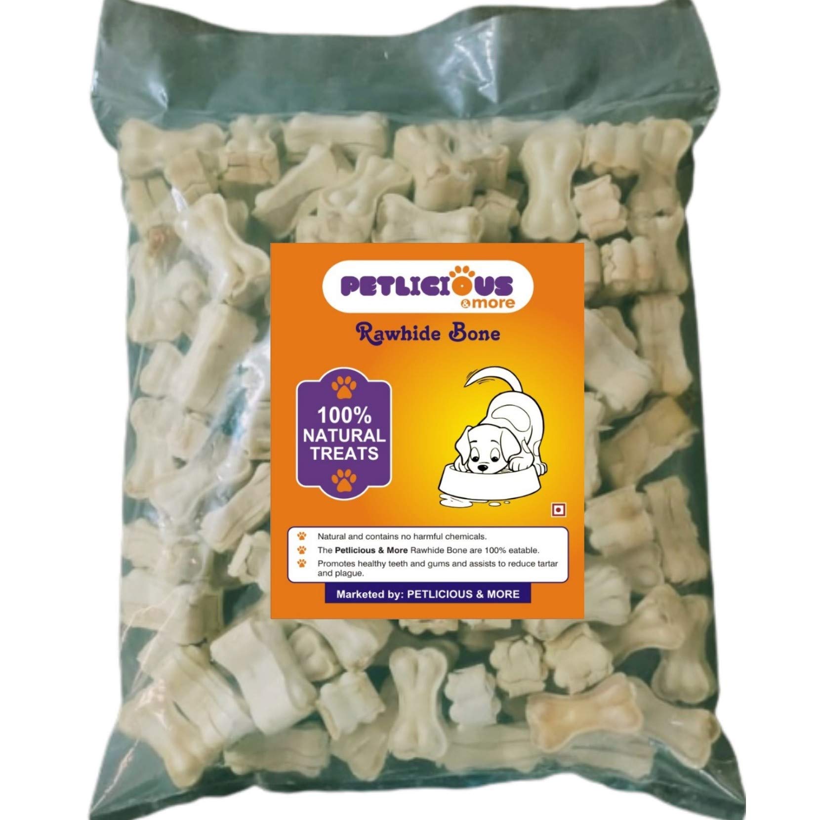 Petlicious & More Rawhide Pressed Bones for Puppy and Small Dogs, 2 Inch (Pack of 100) (B07WV3ZYYW) Amazon Price History, Amazon Price Tracker