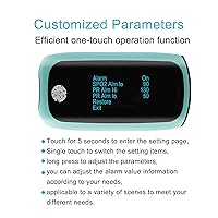 Vista 4 de Rechargeable Fingertip Pulse Oximeter - Blood Oxygen Saturation Monitor for Home, Outdoor Sports, Wide Use (Blue)