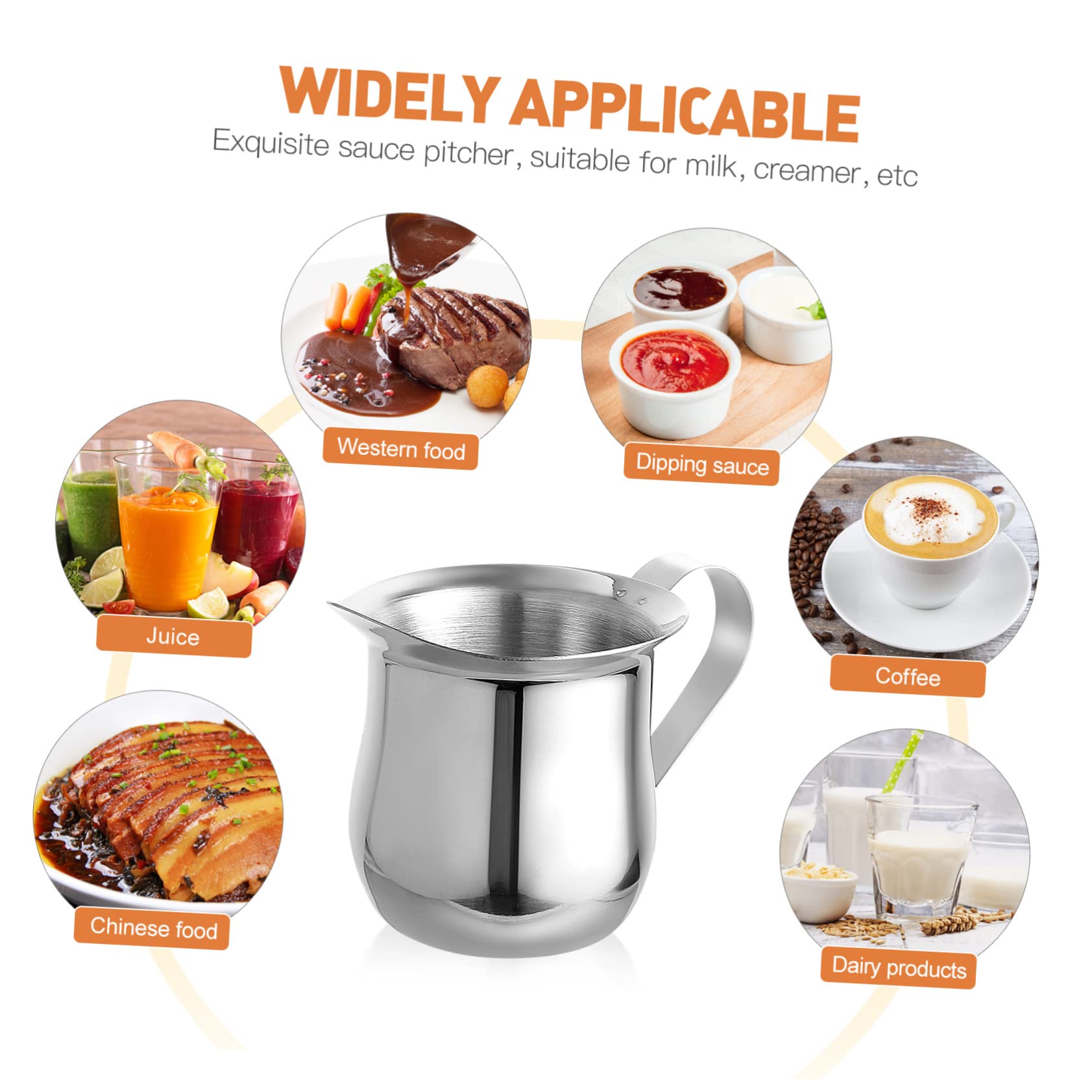 YARNOW 9piezas Jarra Espumadora De Leche Inoxidable Taza Pequeña Para Café Espresso y Espumado De Leche