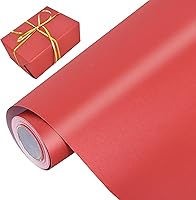 Vista 1 de BEISHIDA Papel de regalo rojo de color sólido con brillo perlado mate, papel de regalo para bodas, cumpleaños, graduación, papel de regalo
