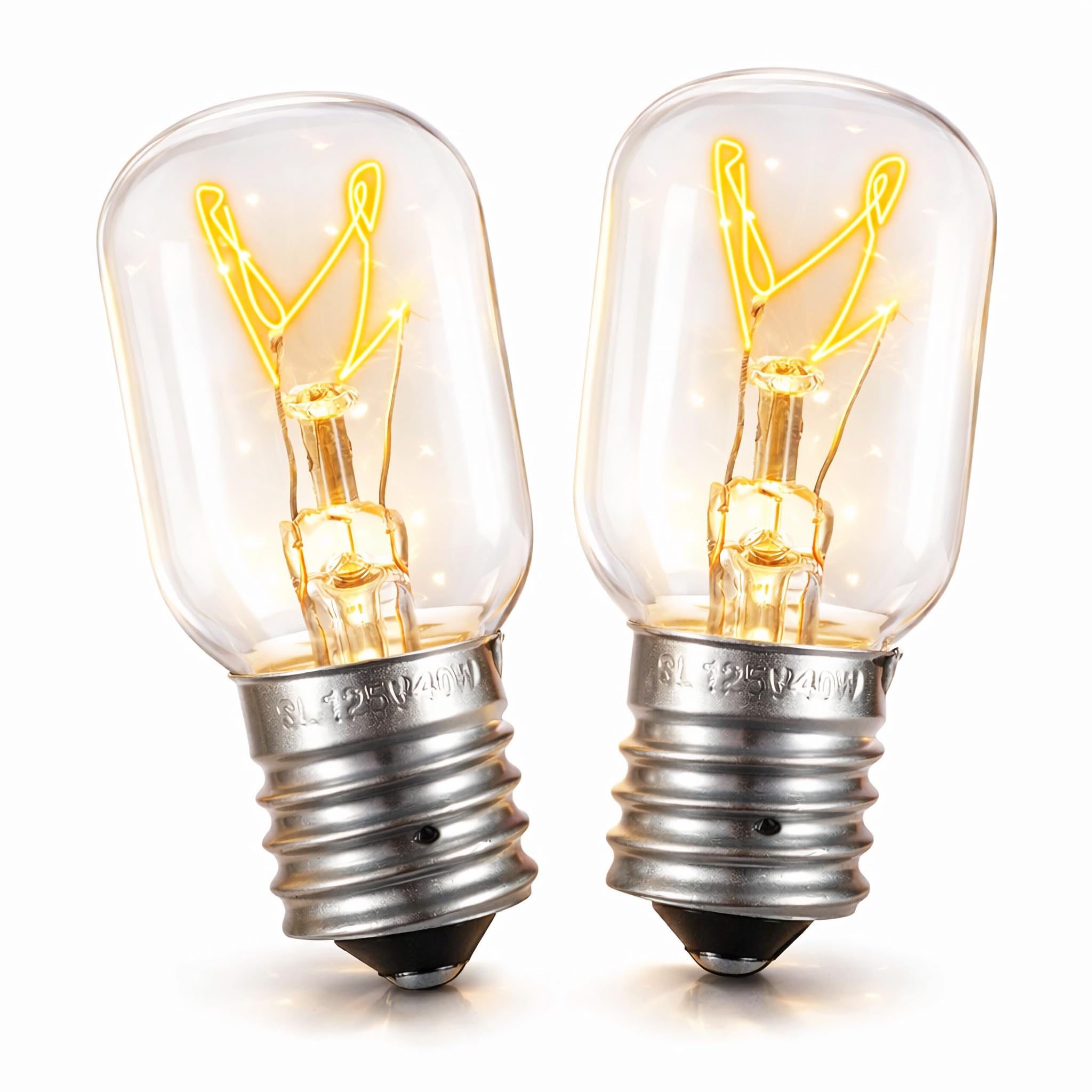 Light Bulb for Whirlpool Microwave - Light Bulb Fits for Whirlpool Maytag GE Amana Over The Range Hood Microwave, Dimmable with 125V 40W E17 Base, Kitchen Night Light, Repalce 8206232A (2)