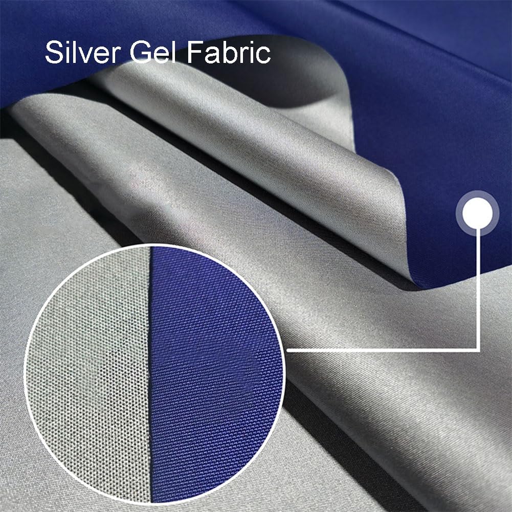 Cubierta de repuesto para sombrilla de patio, parte superior de sombrilla de 4/6 costillas, rectangular, impermeable, protección UV, azul, 200 x 200 cm
