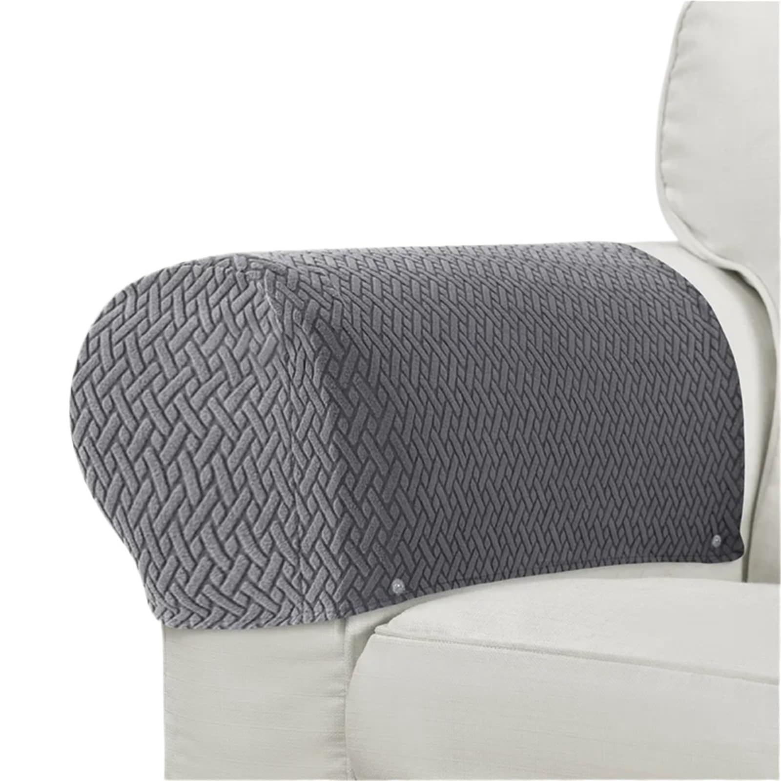 Zovloer Arm Chair Covers 6pcs Sofa Armchair Covers Anti-dirty Stretch Spandex Armrest Chair Slipcover Elastic Home Couch Arm Protector Cover For Recliner Armchairs Sofas Couch(Gray)