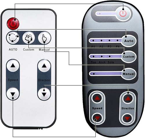 Miniatura 6 de LDAILY Masajeador terapéutico de pies Shiatsu, masaje de amasamiento y rodamiento para pies, 3 modos, masajeador eléctrico de pies con control