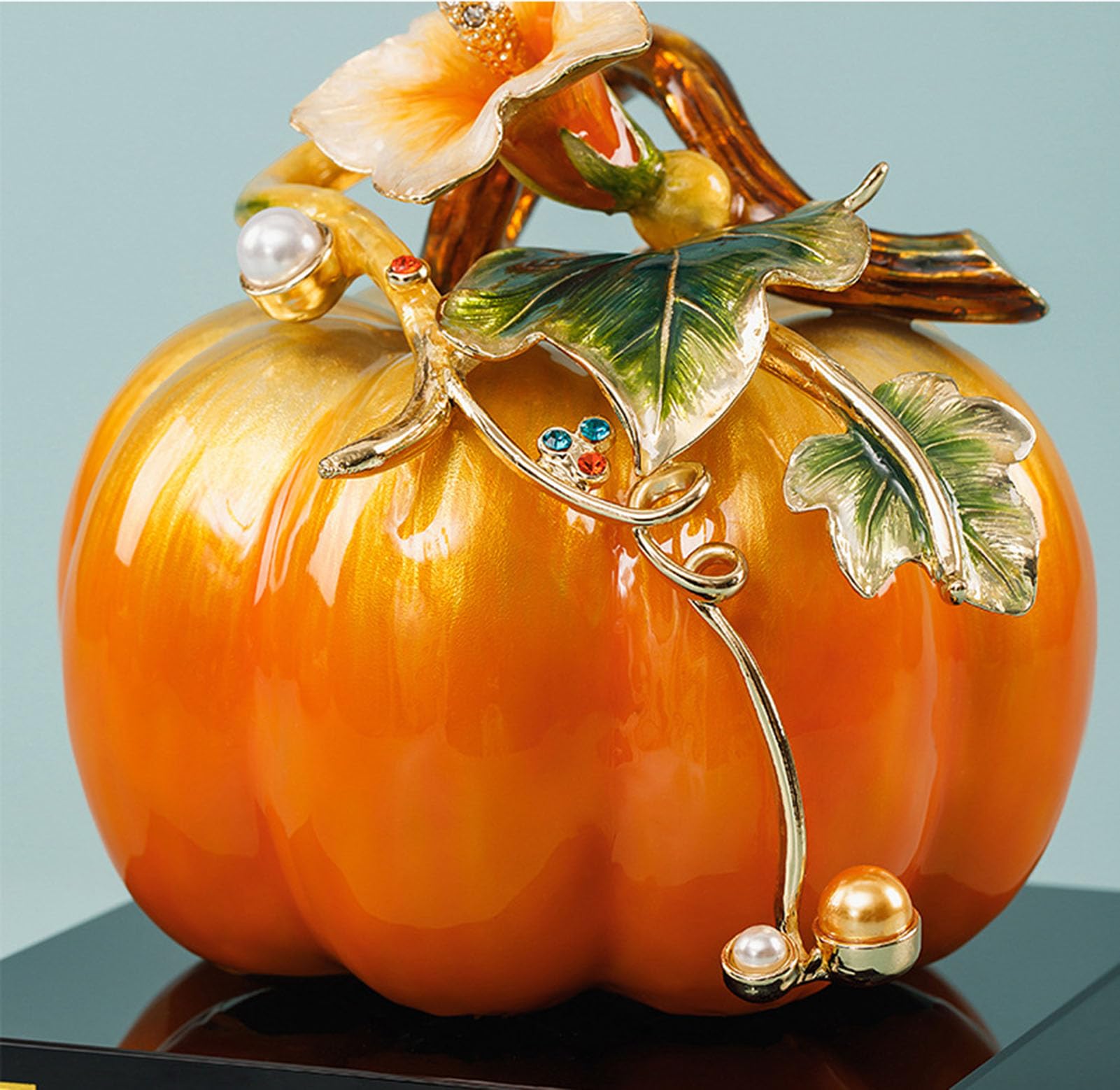 Dekorowanie dyni - ręcznie robiona figurka dyni dla Feng Shui | Prezenty Wyjątkowe dekoracje i prezenty na Halloween, Wystrój stołu Wakacje Halloween, Bogactwo i szczęście