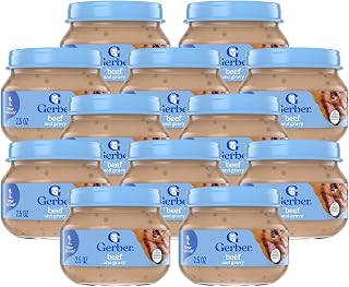 Gerber Mealtime for Baby 2nd Foods Baby Food Jar (2.5 Ounce (Pack of 12), Beef)
