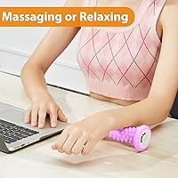 Vista 7 de BESKAR Rodillo de masaje para pies para alivio de la fascitis plantar, rodillo portátil para pies para masaje profundo de tejido muscular, dolor