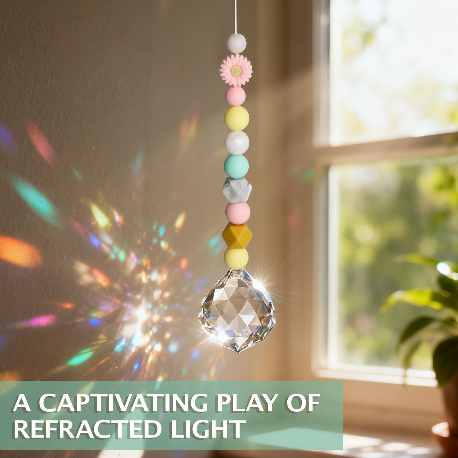 5 Stück Kristall Sonnenfänger Bastelset DIY Kristalle Anhänger Suncatcher Kinder für Kindergeburtstag Baby Party Fenster Haus Garten Deko (Bastelse-A)