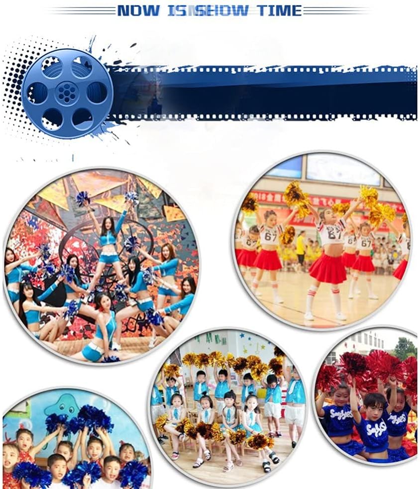 Cheerleading Pompoms for Sports Party Dance Team Accessories Cheering Squad Spirit (A-1) : Sports & Outdoors