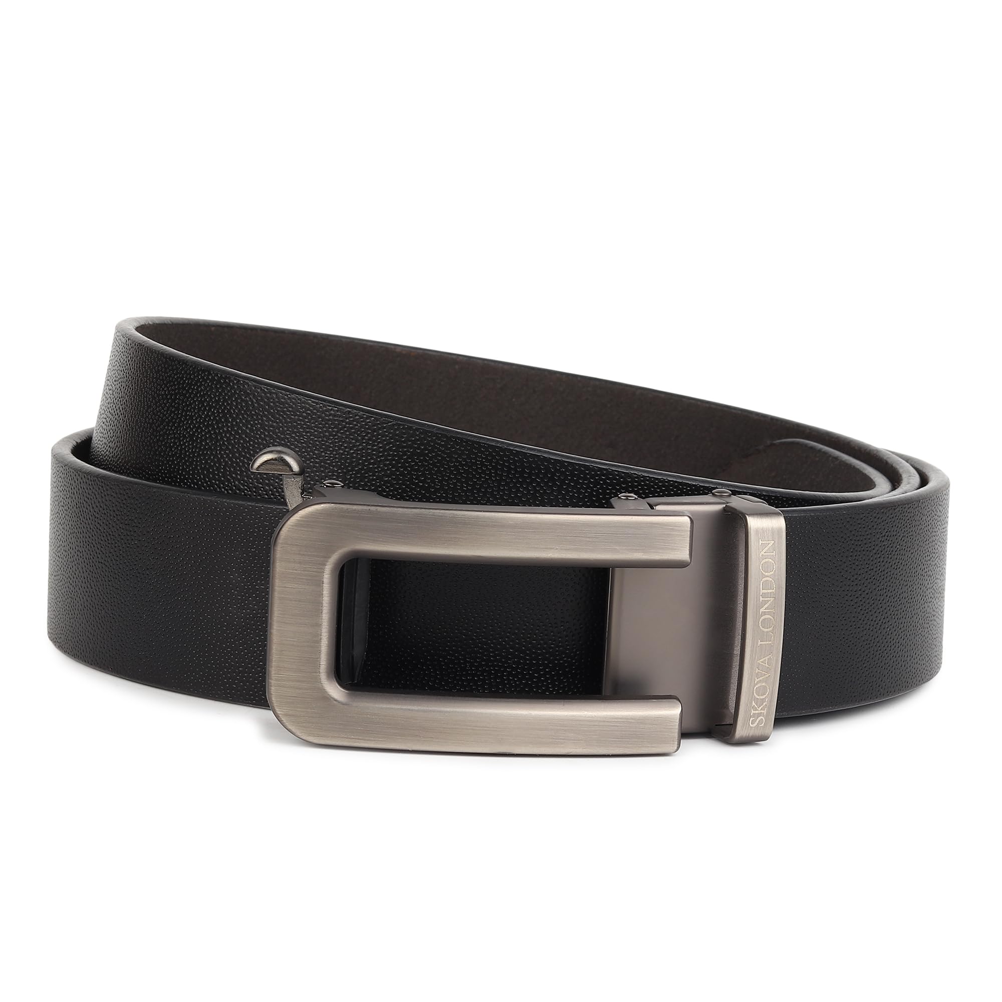 Genuine Leather Belt for Men | Premium Leather Belt with Auto Lock Buckle Mechanism | Mens Belt Leather Branded for Office & Everyday Wear | Best for Gifts Men, Boys & Gents-image-37