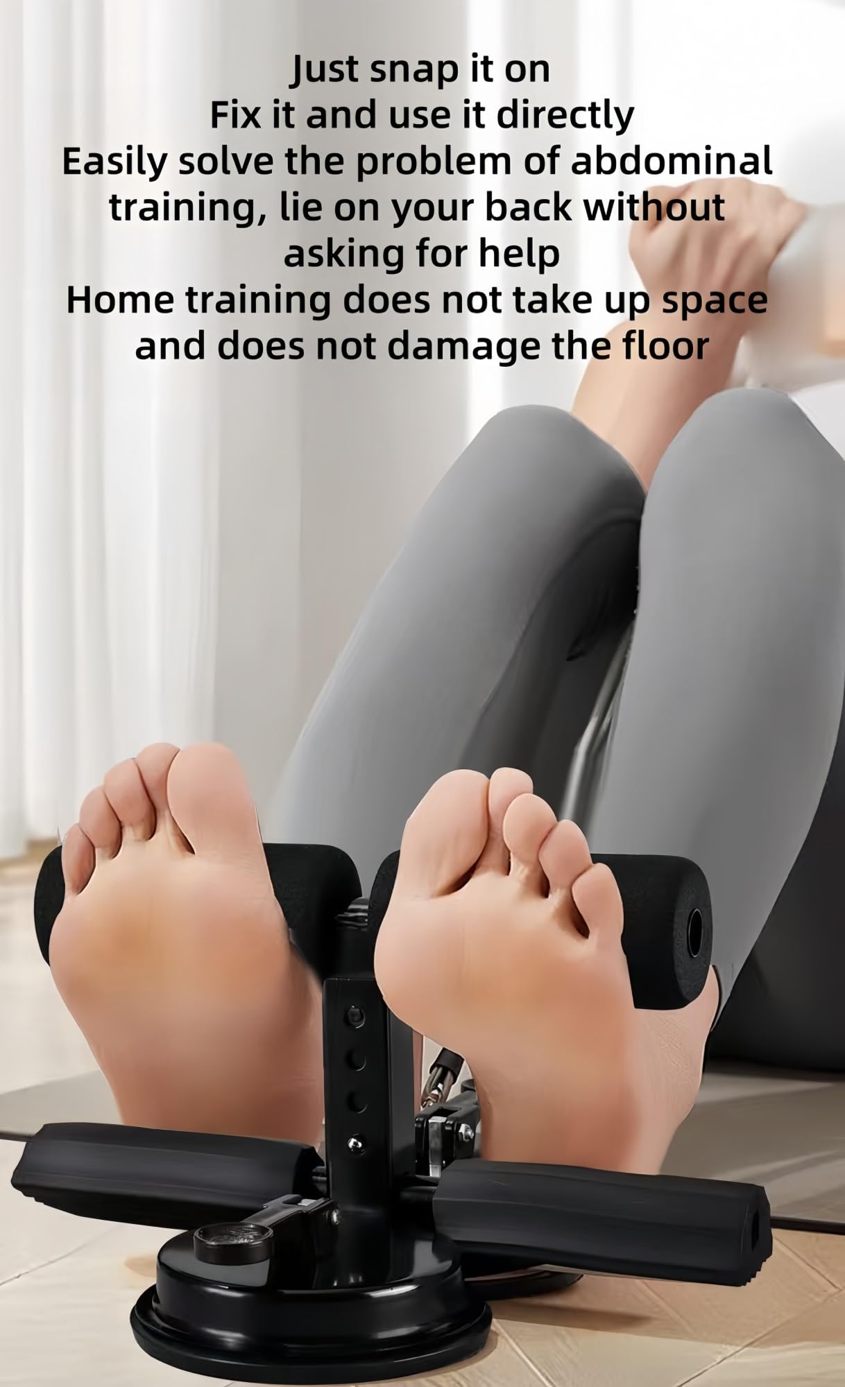 Bauchmuskeltrainer, Hilfsgerät für Bauchmuskeltraining, multifunktionales verstellbares Bauchmuskeltraining, Heimtrainingsgeräte, Black B