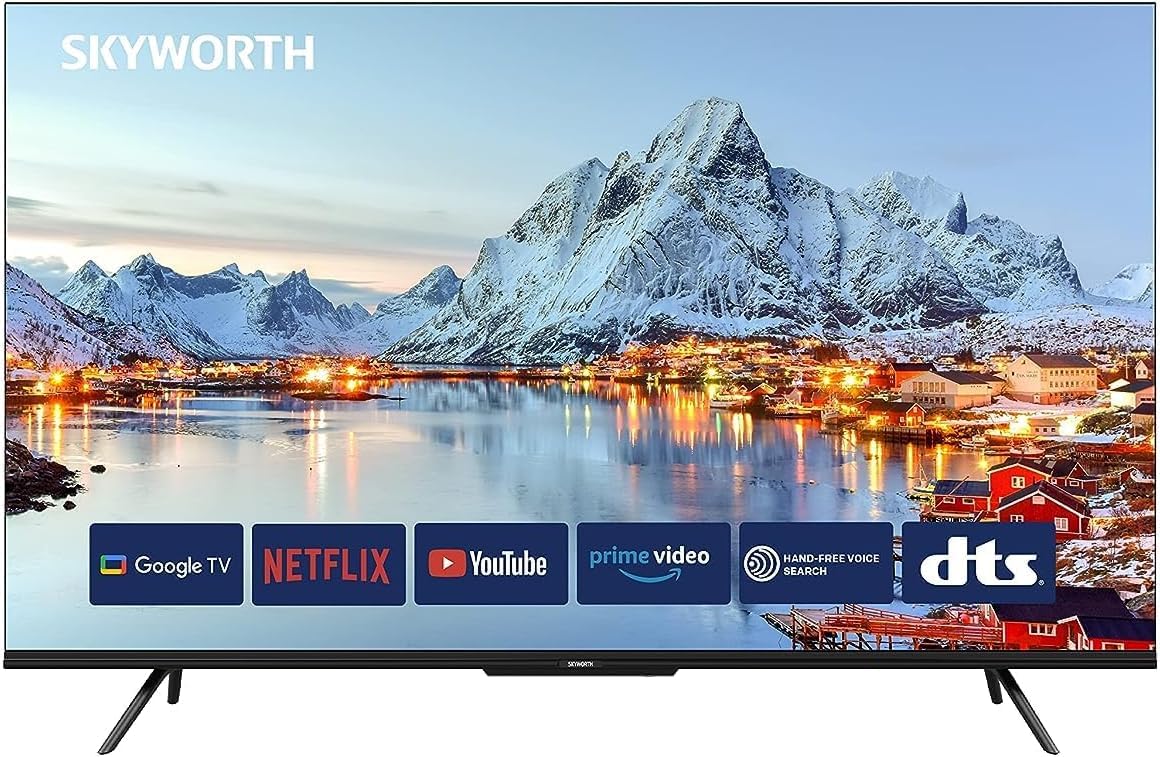 Skyworth 55 Inch 4K Smart UHD TV Google LED TV With Dolby Vision HDR,DTS Virtual X, YouTube,Netflix,Bluetooth,Freeview Play & Alexa Built-in,WiFi -1 years manufacturer's warranty 55SUE9350F