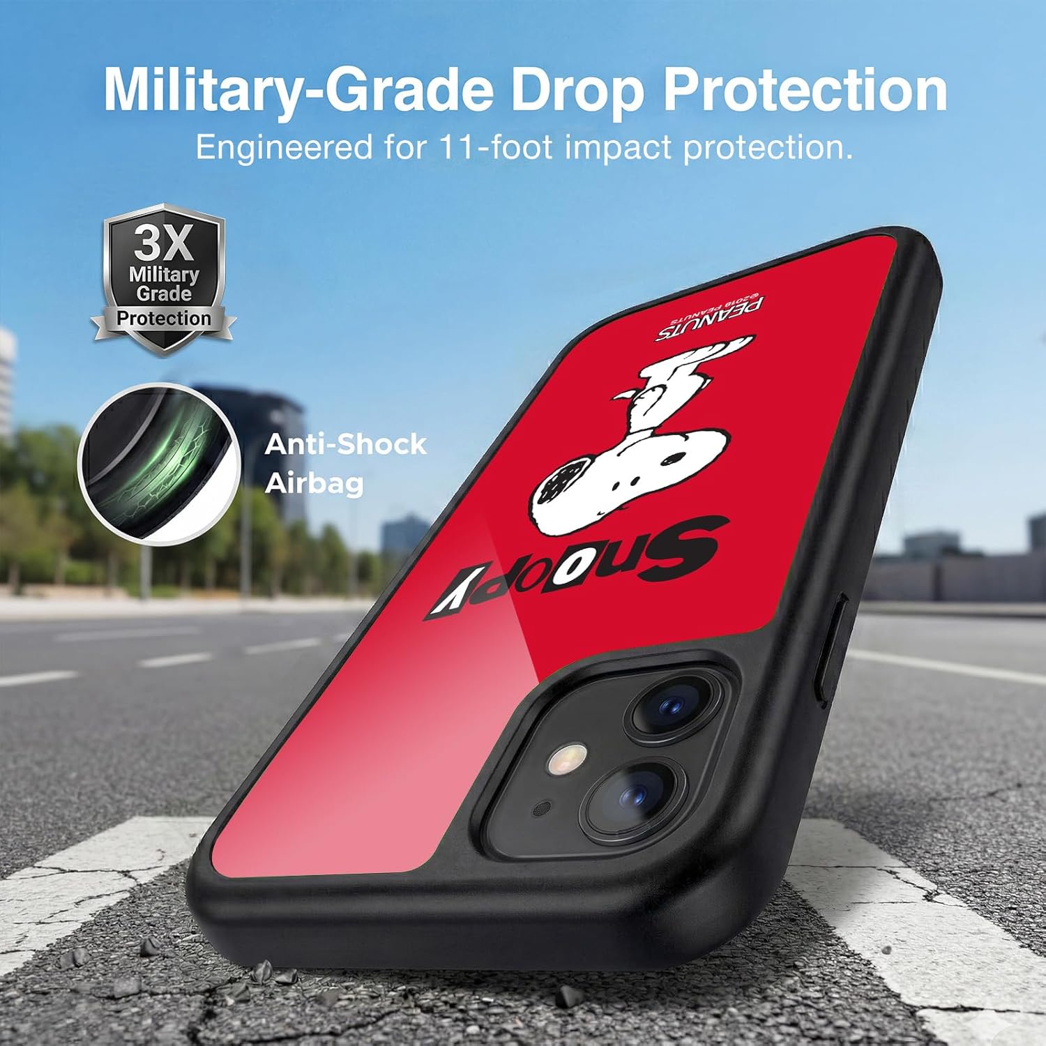 Head Case Designs Officially Licensed Peanuts Snoopy Characters Gel Armor Case [Military Grade Drop Protection] Compatible with Apple iPhone 11