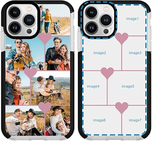Miniatura 1 de Funda de teléfono personalizada para iPhone 15 Pro Max personalizada con collage de múltiples imágenes, resistente a los impactos, funda protectora
