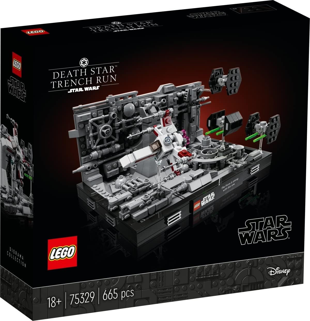 Lego Set of 3: 75375 Millennium Falcon, 75329 Death Star Trench Run Diorama & 30680 AAT