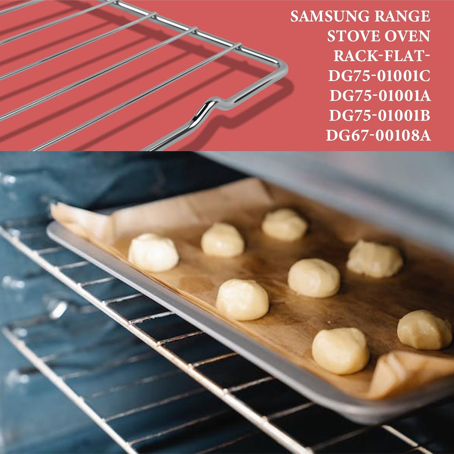 NEW DG75-01001C DG75-01001A DG75-01001B Compatible with Samsung Range Oven Rack 24 3/4" W x 16 7/16" Replacement