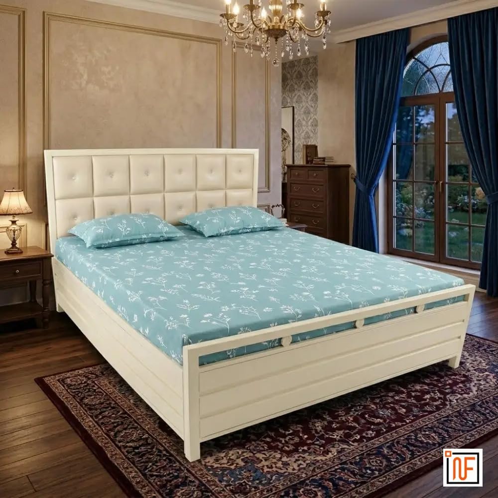 MERITUS NAMARIQ: Wrought Iron Metal Bed with HeadBoard - Hydraulic Storage Box - with Mattress - for Bedroom, Living Room - Powder Coated Ivory Color - 6x6 FT King Size-image-33
