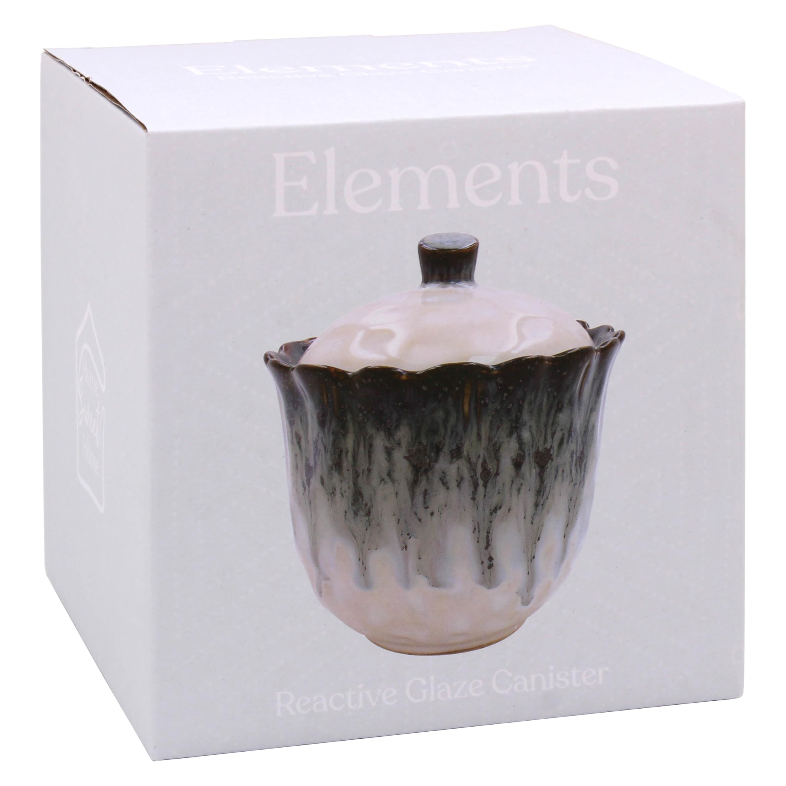  - Reactive Glaze Storage Jar Stoneware 1000Ml Tea Sugar Coffee  Kitchen Canister