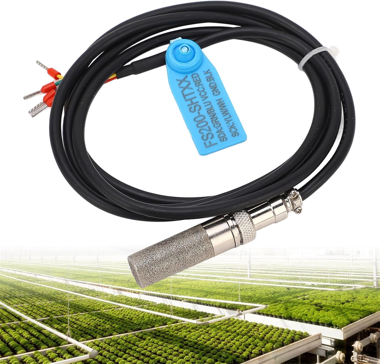 FS200 SHT45 Soil Temperature Humidity Sensor Soil Sensor Digital Soil Temp Humidity Sensor Probe DC3.3V