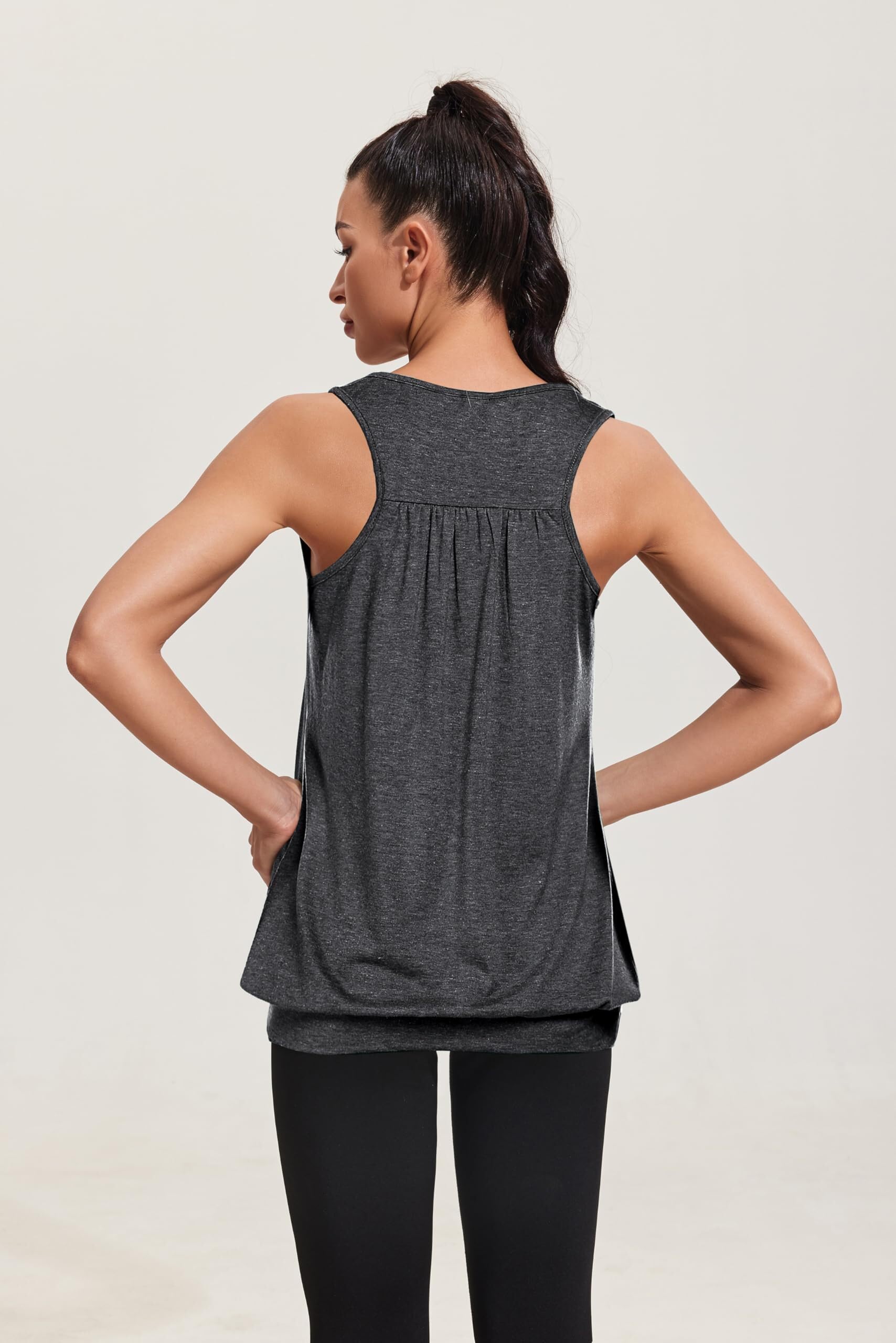 PINSPARK 1 lub 3-pak damskich koszulek sportowych typu tank top, oddychający, do jogi, biegania, fitnessu, bez rękawów, sportowy top