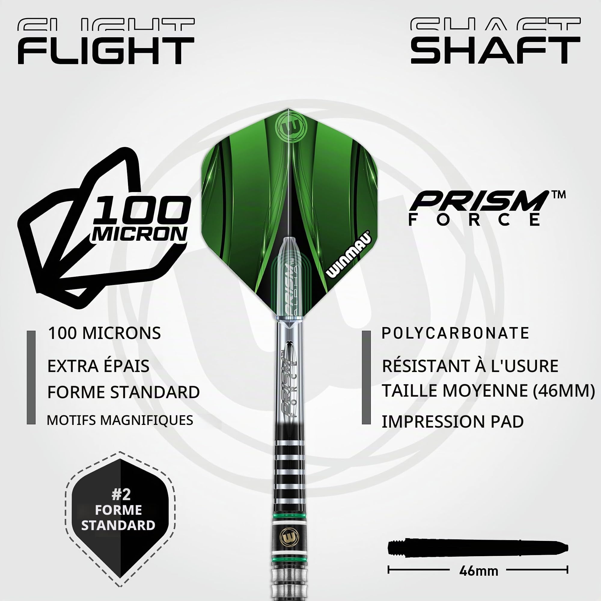WINMAU Darts - Sniper Black Professional 90% Tungsten Darts Set with Dart Flights and Dart Stems (Shafts) - Available in Soft Tip 18g and Steel Tip 23g & 24g
