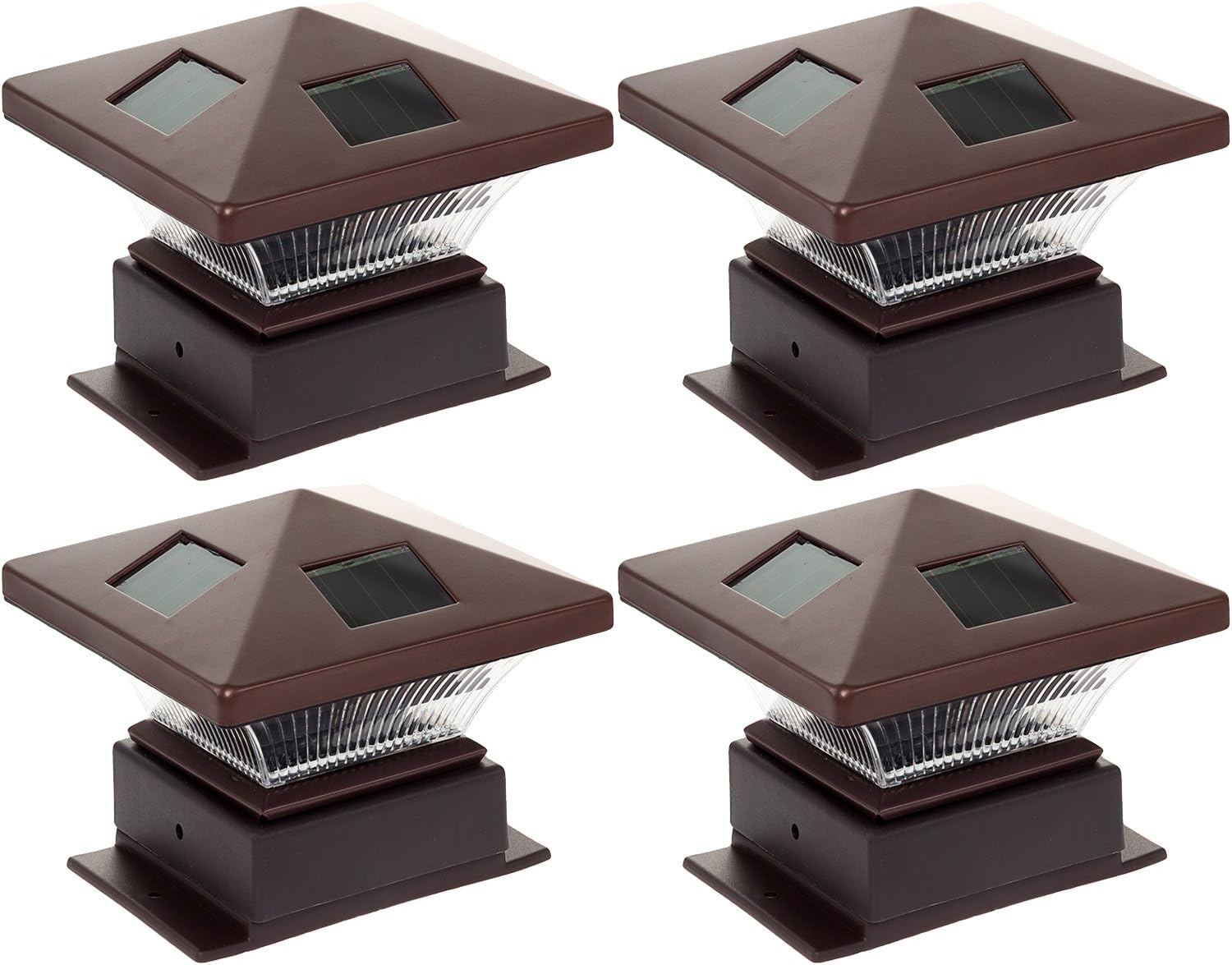 Limited Discount (4 Pack) Westinghouse Pagoda II Solar LED Post Cap Light for 4 x 4 Wood Posts(Bronze)