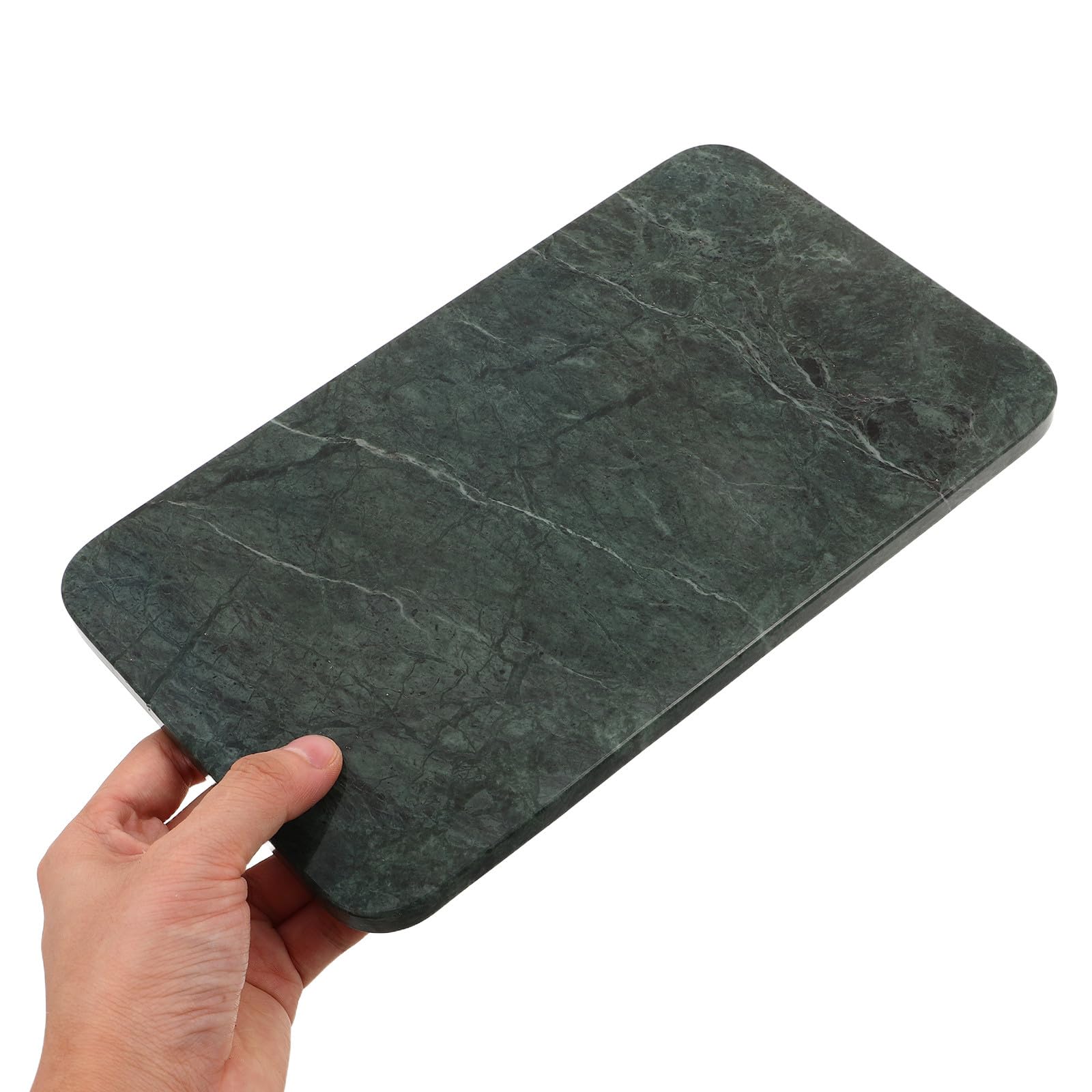 Bandeja de Mármol Rectangular para Baño y Cocina, 25x14 Cm