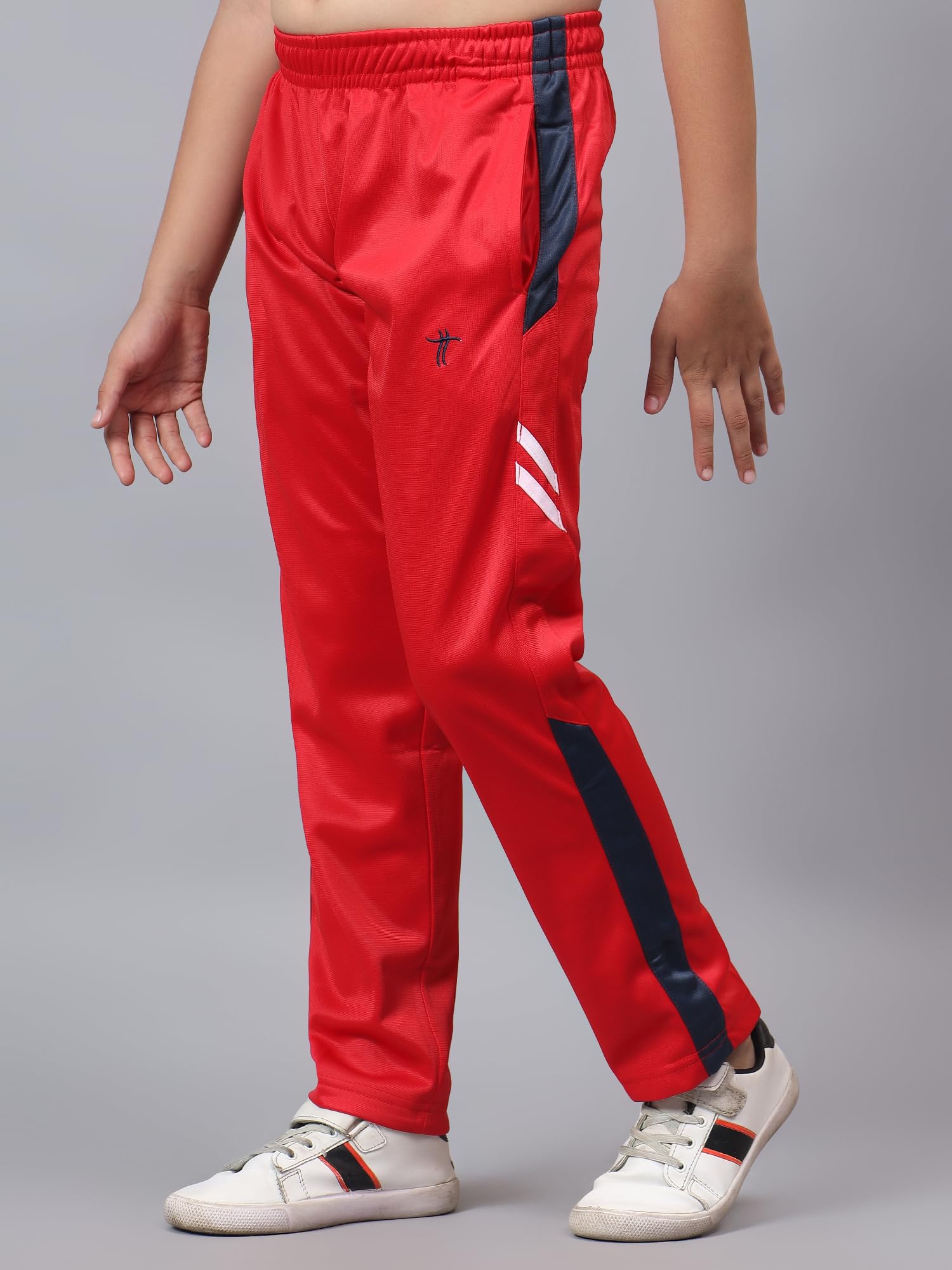 Funkool Kids Regular Fit |Polyster| Cut and Sew Design|Sports Casual Wear| with 2 Side Pockets|Trackpant -Red 2