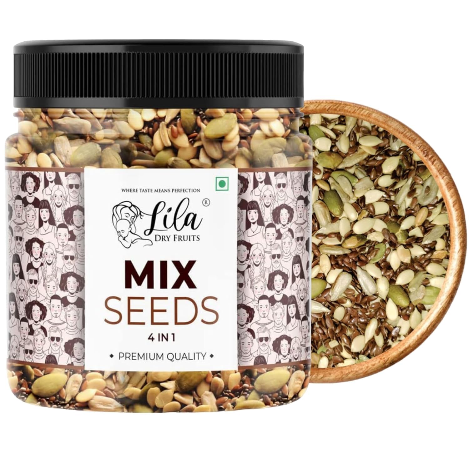 DRY FRUITS 4 in1 Superseed Mix 250 Gms - Mixture of Chia, Pumpkin, Sunflower and Flax Seeds | Immunity combo for Weight Management | Mix Seeds for Eating | Perfect for Gifting