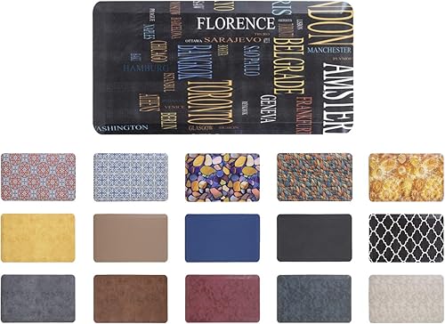Miniatura 12 de Mabel Home Tapete antifatiga, 3 tamaños (20 x 32 y 20 x 39 y 24 x 70), 16 colores – Tapete de escritorio de pie – Resistente a las manchas – Parte