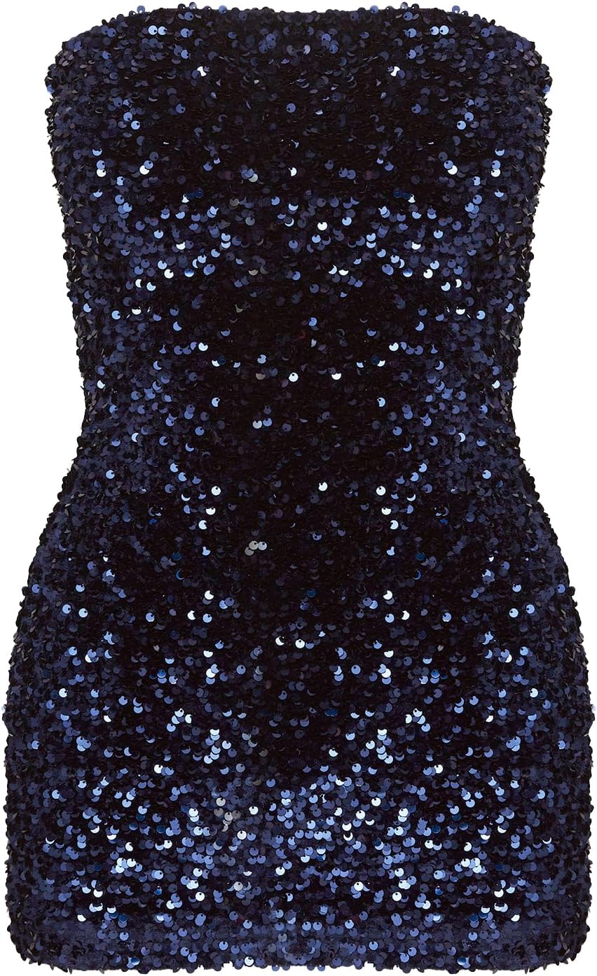 Womens Eldoni Strapless Mini Dress Navy
