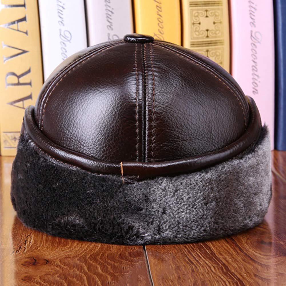 Sombreros de invierno, la antigua gorra de béisbol de cuero genuino más terciopelo al aire libre Sombrero ProCtect Ear Winter L-XXL