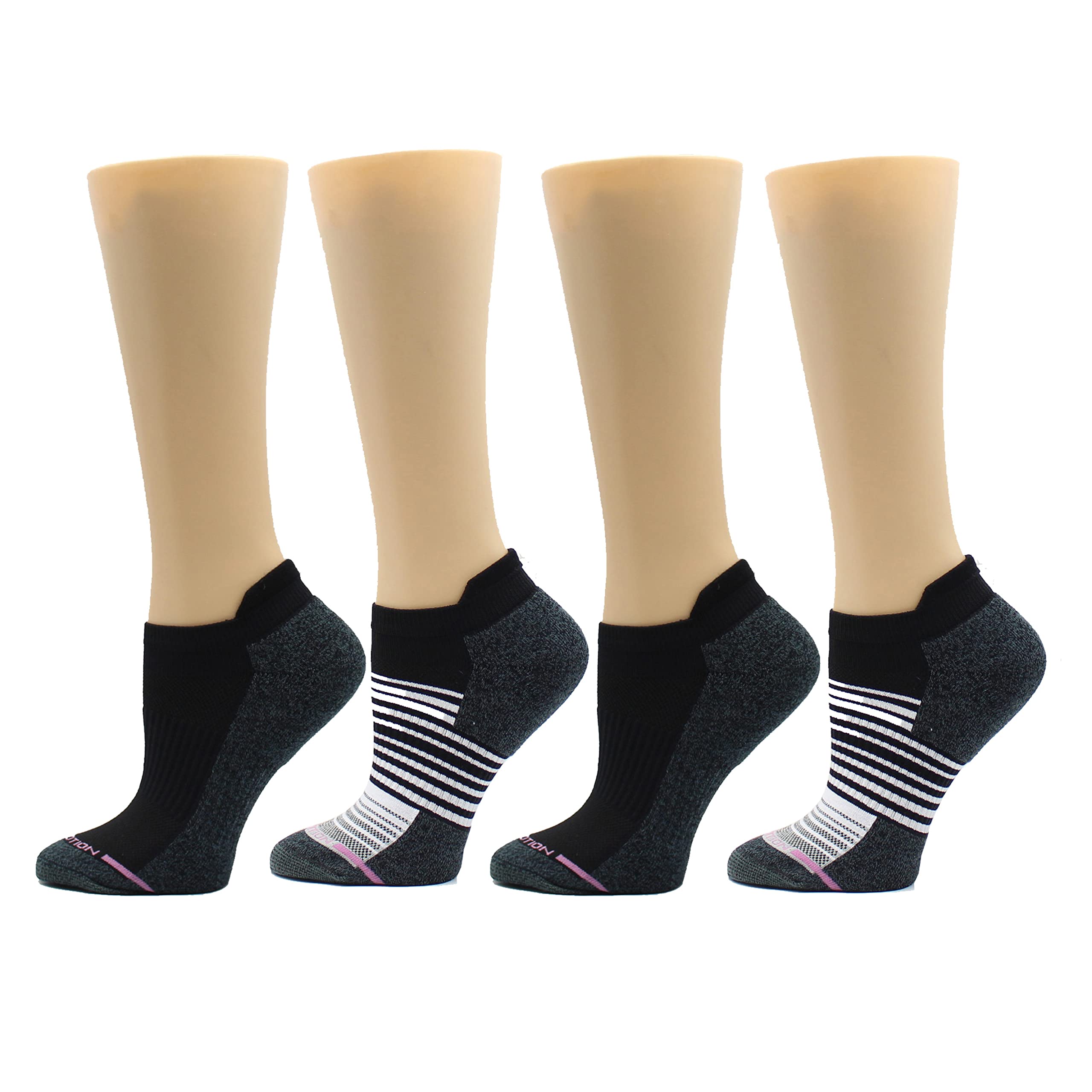 Dr. Motion 4 Pairs Compression Socks for Women, Low Cut Ankle