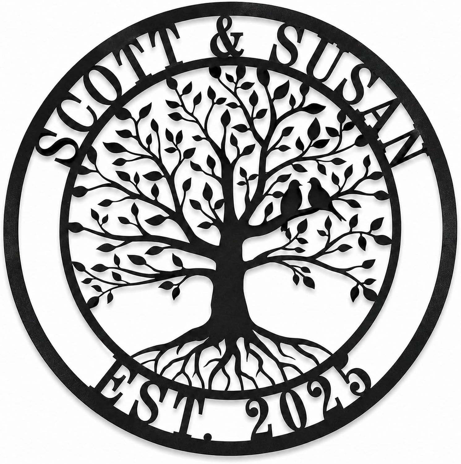 Personalized Tree of Life Metal Sign,Custom Metal Signs,Tree of Life Personalized Wall decoration,Wedding Gifts,Give to Parents and Friends,Housewarming Gifts