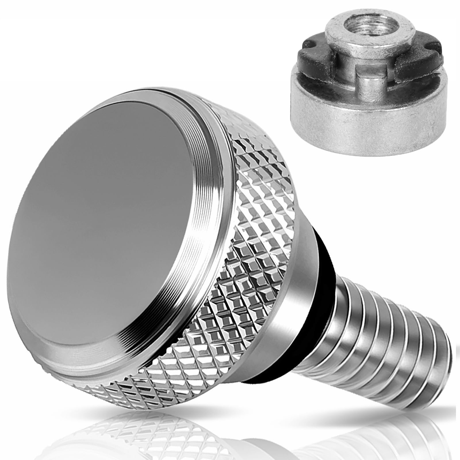 Motorcycle Quick Release Stainless Seat Bolt Screw with Bolt Nut Kit for Harley Davidson Sportster Softail Fat Boy Fat Bob Street Bob Breakout Low Rider Dyna Street Glide Road Glide 1996-2025 Silver